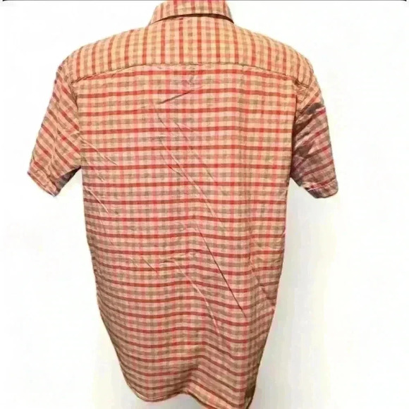 Columbia Men's Rapid Rivers II Plaid Button-Up Shirt Red/Cream Size L - Picture 2 of 4